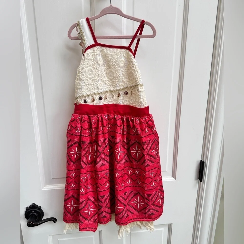 NWOT CUSTOM MADE Moana Inspired Girls Size 6 Costume Pretend Play